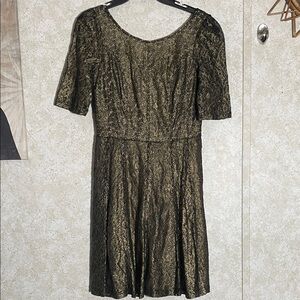 Ark & Co Gold Lace Midi Dress